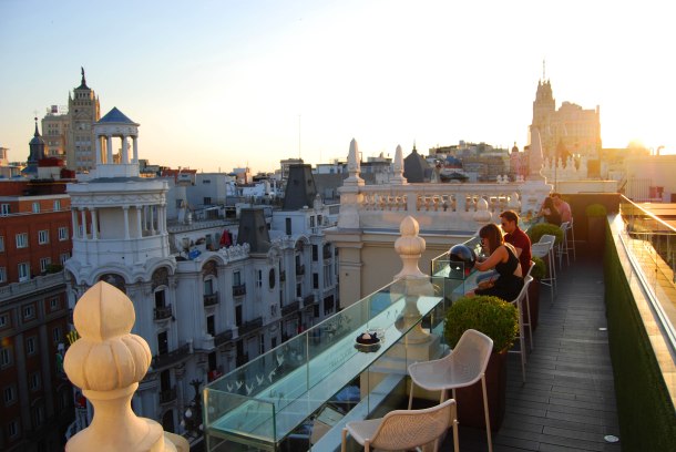 Virginia Duran Blog- Best Rooftops of Madrid- Hotel Ada by Narciso Bermejo Sunset
