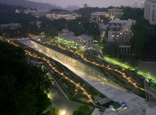 Virginia Duran Blog- Architecture and Education - Ewha Womans University by Dominique Perrault Architecture Exterior