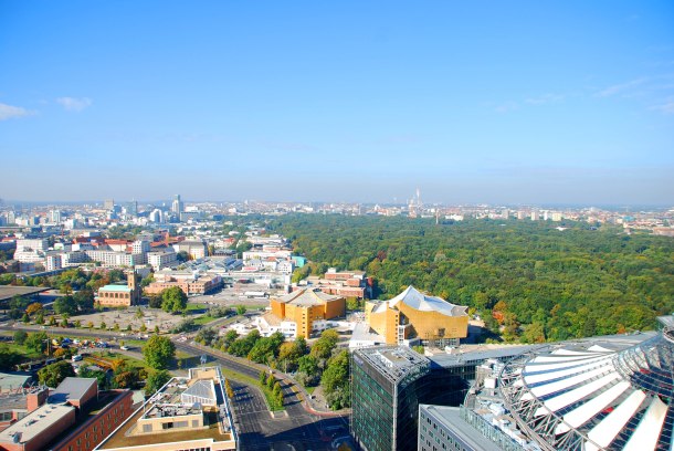 Virginia Duran Blog - Top Rooftops of Berlin - PANORAMAPUNT Skyline Views- Berlin Philharmonic Hall by Hans Scharoun