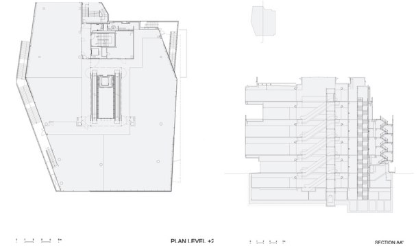 Virginia Duran Blog- 20 Amazing Fashion Stores Designed by Famous Architects- Gyre Shopping Ceneter by MVRDV Plan and section