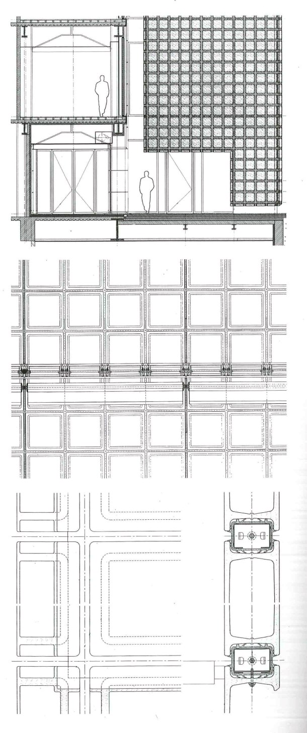 Virginia Duran Blog- 20 Amazing Fashion Stores Designed by Famous Architects- Maison Hermes Renzo Piano Plan Section Facade