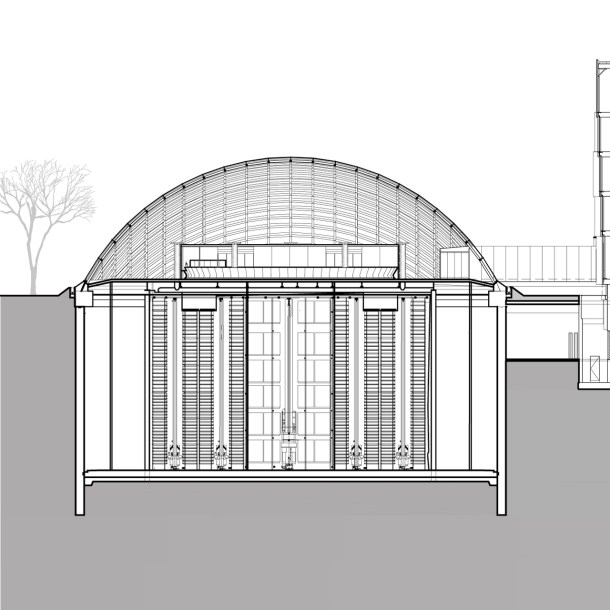 Virginia Duran Blog- Chicago Best Buildings for Architects - Joe and Rika Mansueto Library by Helmut Jahn Section