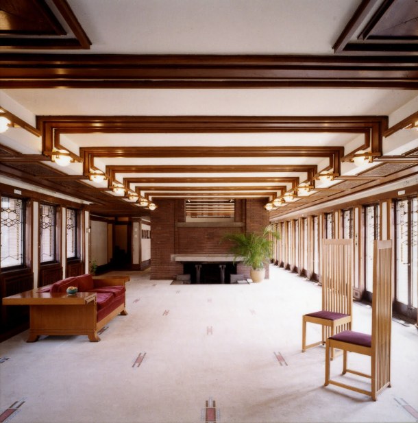 Virginia Duran Blog- Chicago Best Buildings for Architects - Robie House by Frank Lloyd Wright Interior