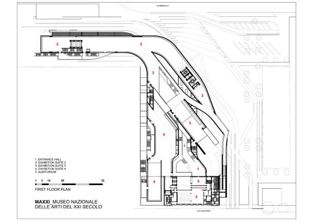 Virginia Duran Blog- The 8 Newest Buildings of Rome- MAXXI by Zaha Hadid- Floor Plan