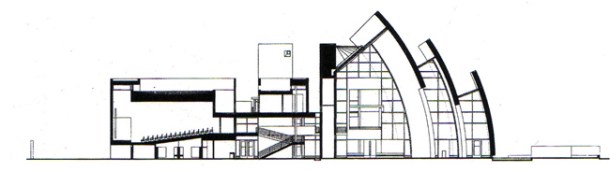 Virginia Duran Blog- The 8 Newest Buildings of Rome- Parrocchia Dio Padre Misericordioso by Richard Meier- Section