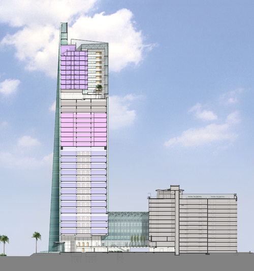 Virginia Duran Blog- 23 Spots You Shouldn't Miss in Miami If You Love Architecture- Espirito Santo Plaza by Kohn Pedersen Fox Associates PC (KPF)- Section