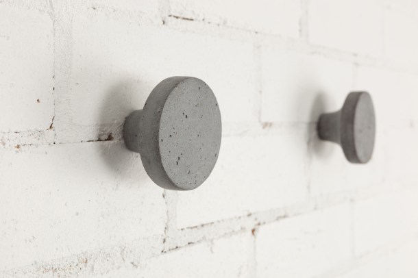 Virginia Duran Blog- 12 Cool Concrete and Cement DIY Designs- Wall Hooks