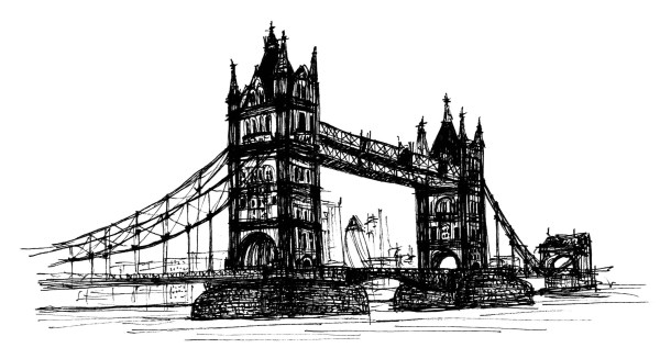 Tower Bridge London Sketch